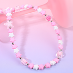 Pink and white star long chain MAB050-H