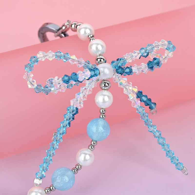 Lake Blue Sparkling Butterfly Knot MAB115-F
