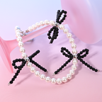Black bow pearl MAB068-D