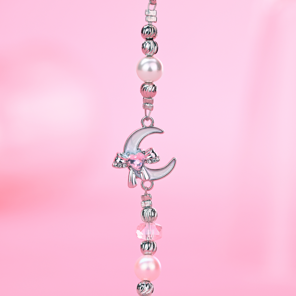 Moon Falling Pink Beads QAB199