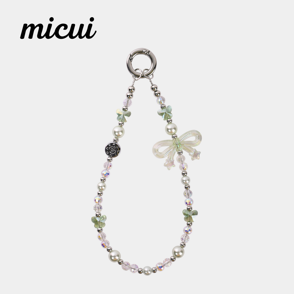 Transparent green bow MAB059-D