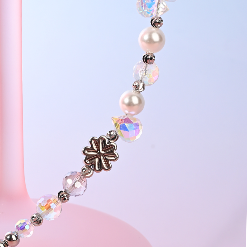 Pink shimmering big flower MAB040-F