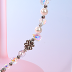 Pink shimmering big flower MAB040-F