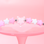 Pink and white star long chain MAB050-H