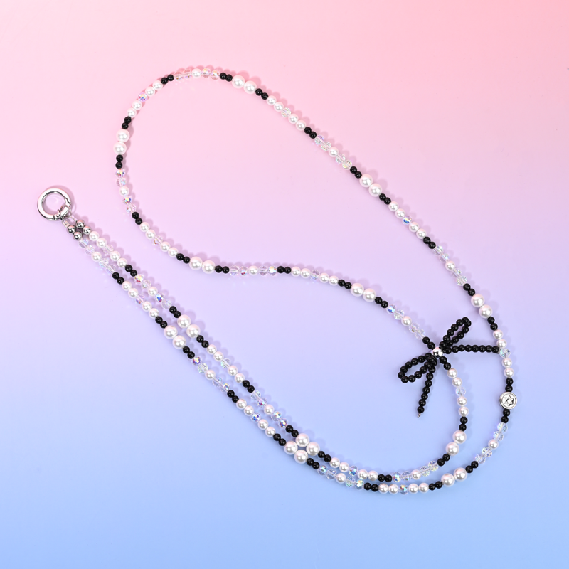 Black bow long chain MAB076-H