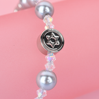 Mist Grey Bead Flower Pendant MAB118-D