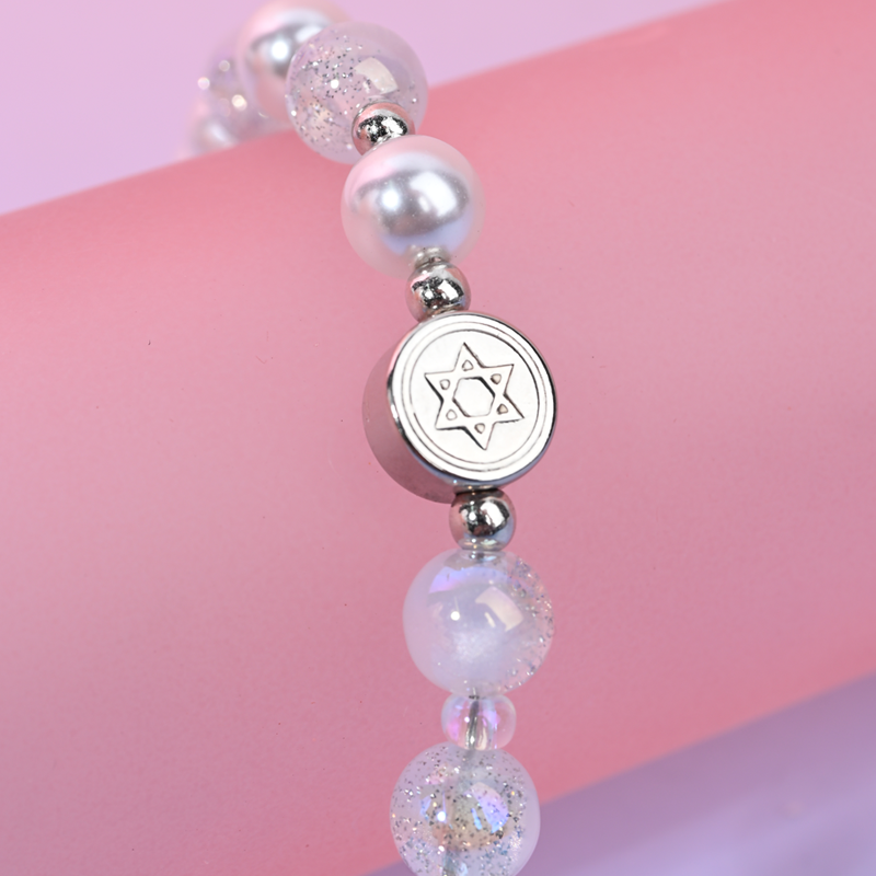 White bow bracelet MAB099-E