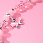Pink Crystal Butterfly Chain-QAB191