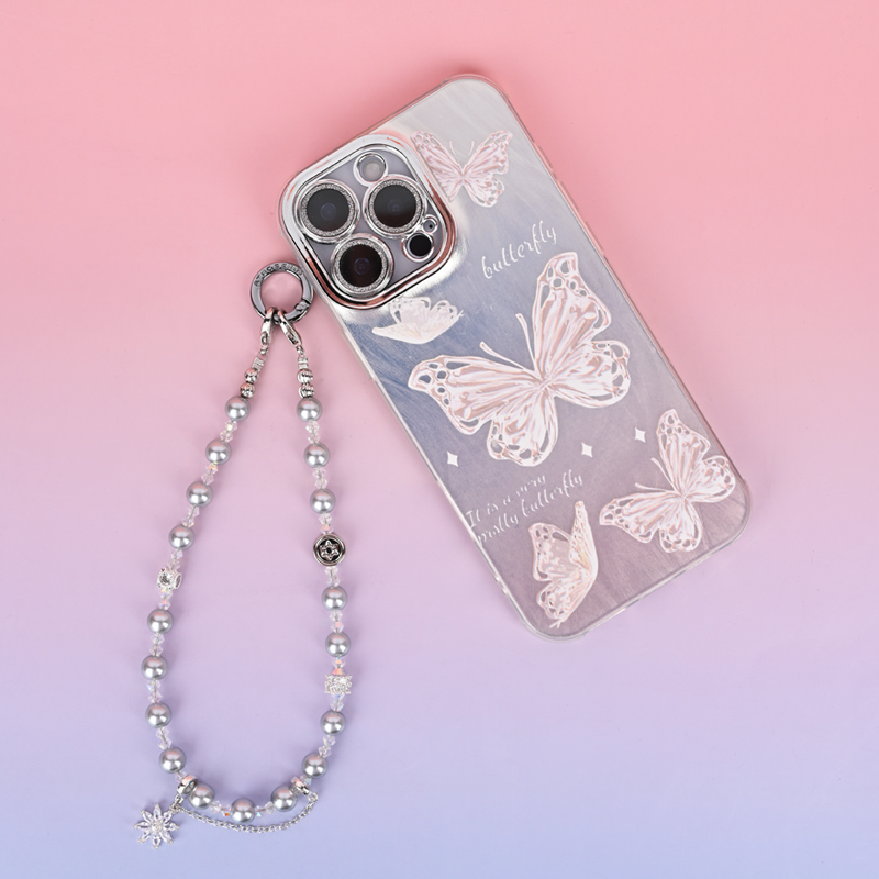 Mist Grey Bead Flower Pendant MAB118-D