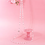 Pink cat eye long chain-QAB170