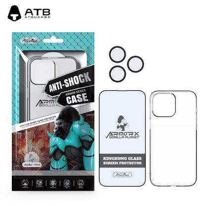 ATB Zeus Series High Transparency TPU Case HD Tempered Film 3IN1 Set