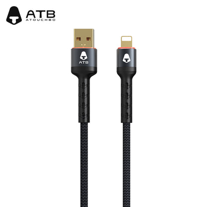 Atouchbo Wholesale Charging Cable Nylon Braided Aluminum Alloy Usb Cable Mobile Phone Fast Charging Usb Data Cable Type C ( 10 pcs)